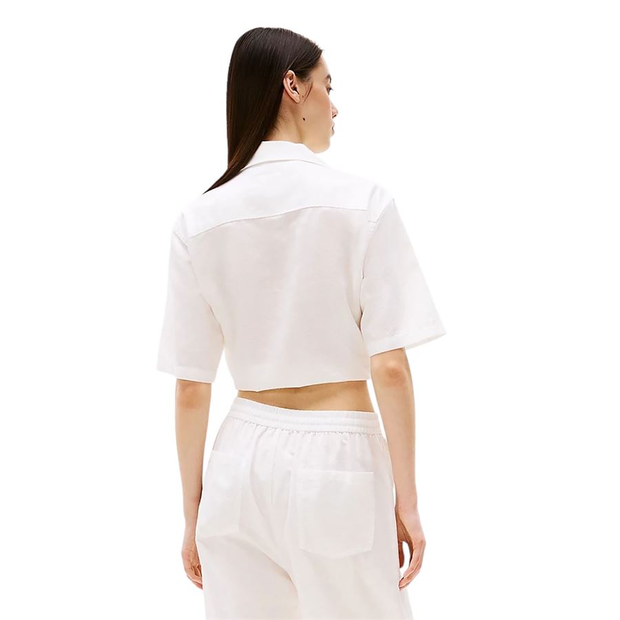 Camicia crop relaxed fit a maniche corte da donna Tommy Jeans | DW0DW20286YBL